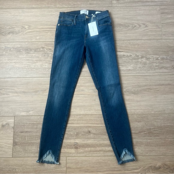 NWT - FRAME Le High Skinny Triangle Hem Jeans size 25 - Picture 7 of 12